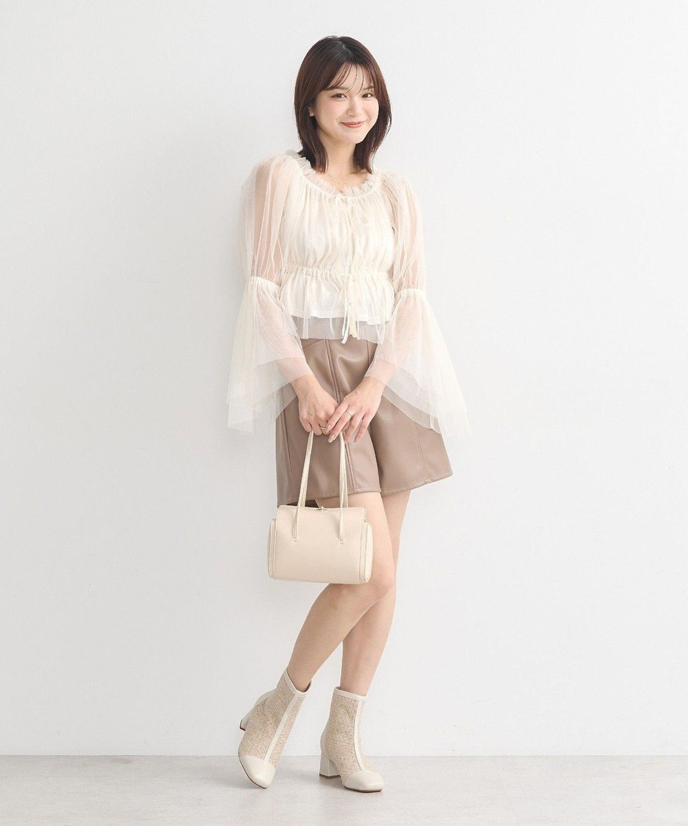 earth music&ecology チュールブラウス 