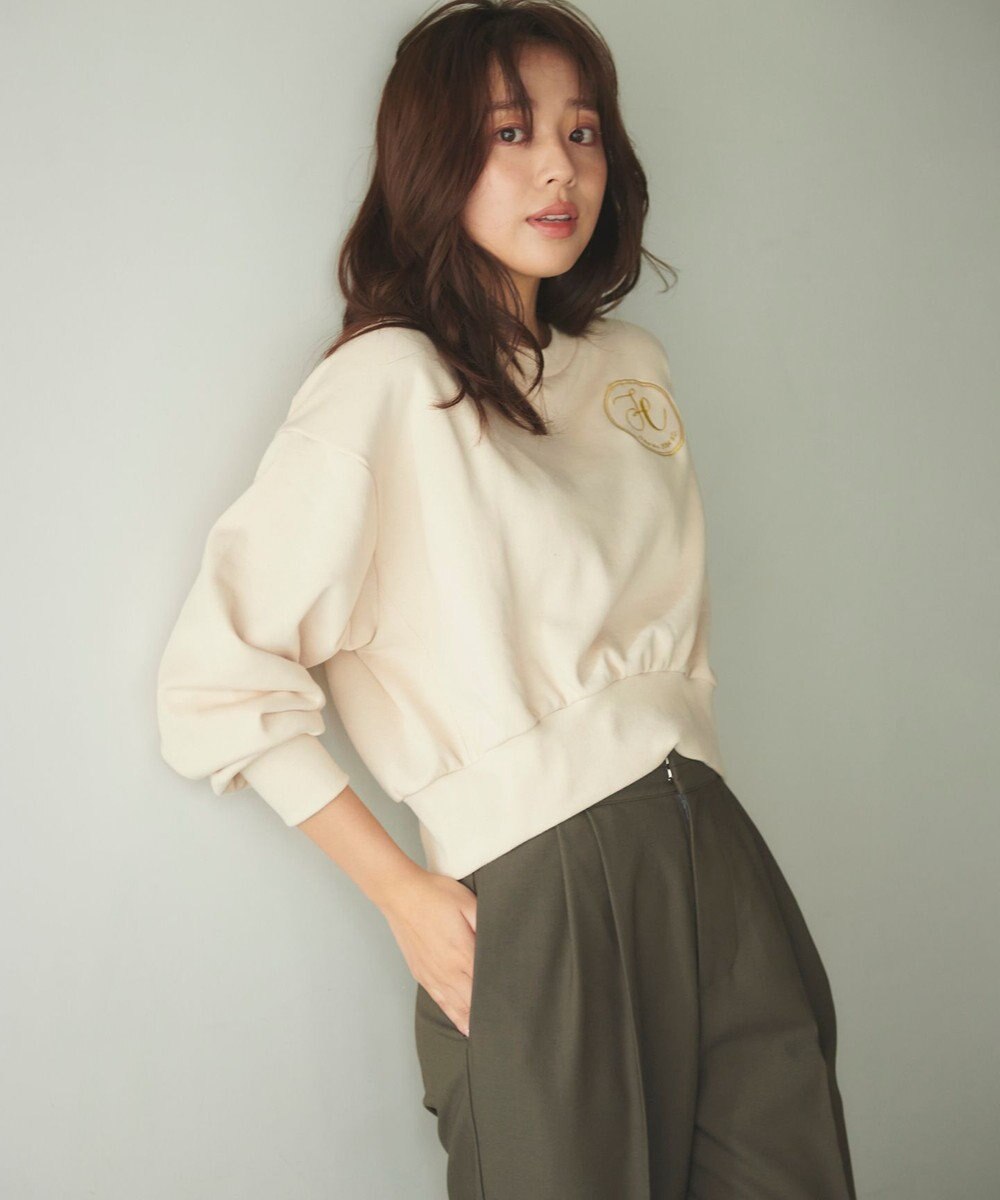 Feroux 【洗える】ロゴ刺繍裏毛 プルオーバー 