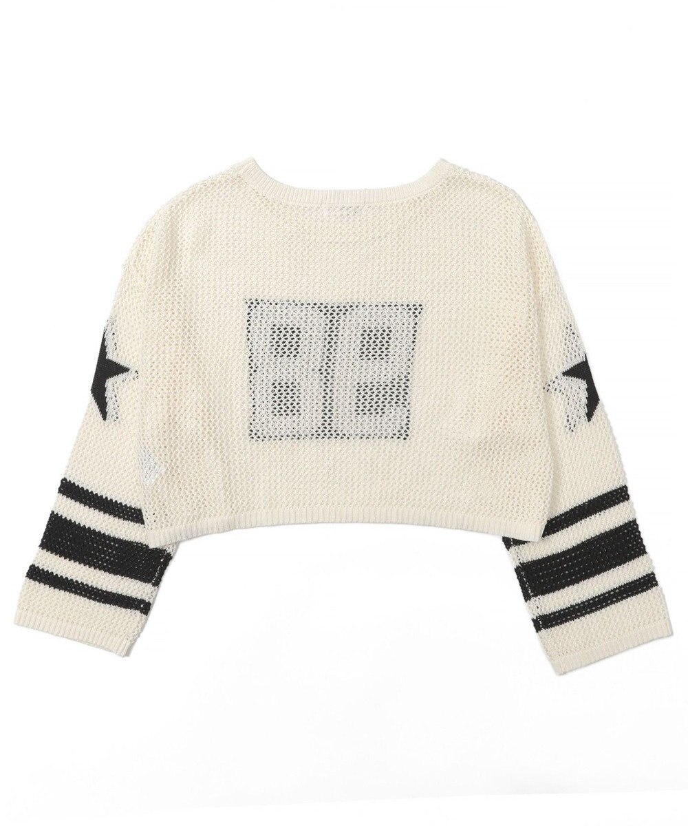 WEGO ナンバリングメッシュショートニット 