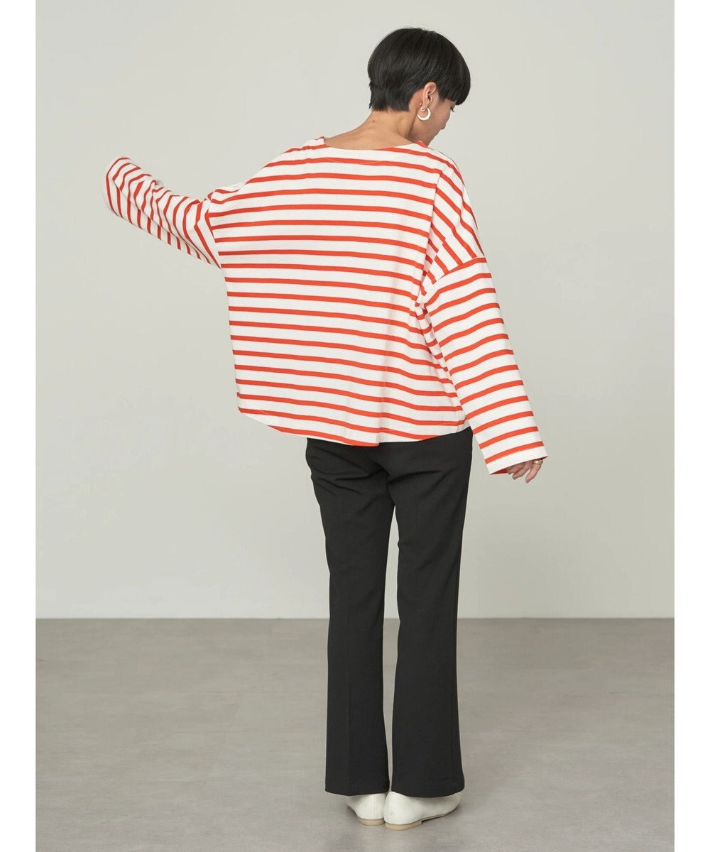 AMERICAN HOLIC ボートネックボーダープルオーバー 