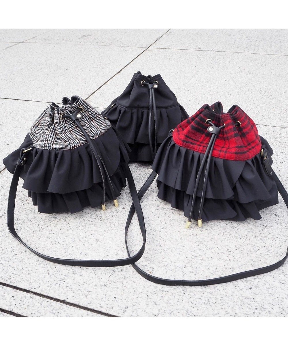LA BAGAGERIE 【インスタグラマー chiyoさん×LA BAGAGERIE】フリルバケットバッグ 