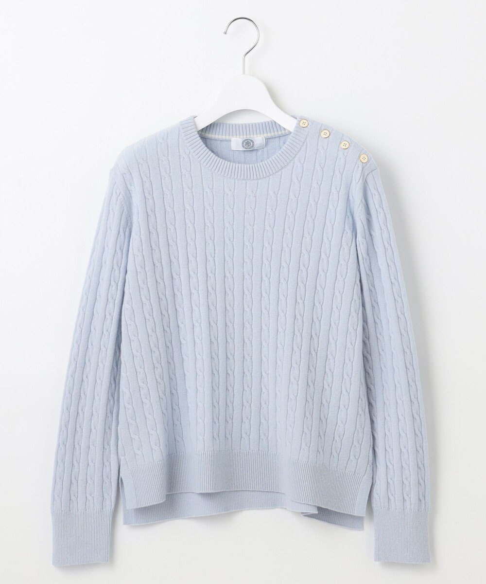 J.PRESS LADIES L 【洗える】WOOL BLEND AIR クルーネック ニット 