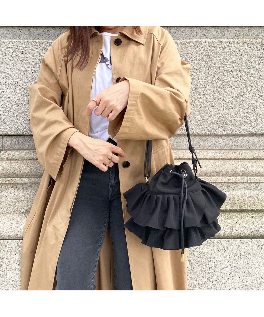 LA BAGAGERIE 【インスタグラマー chiyoさん×LA BAGAGERIE】フリルバケットバッグ 