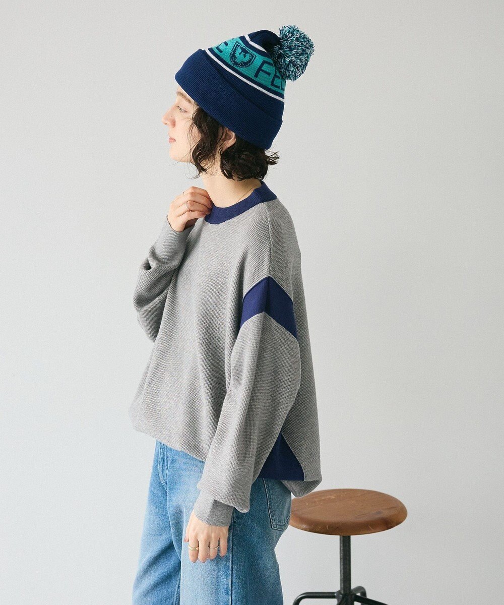 CRAFT STANDARD BOUTIQUE 洗える/とてもち配色ニットプルオーバー/24AW 