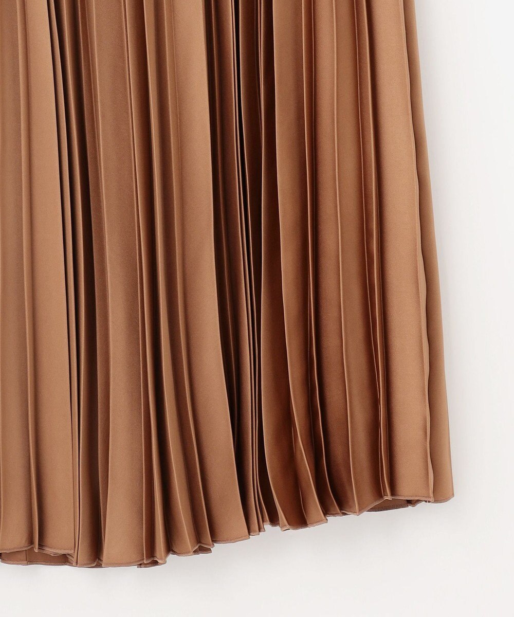 自由区 【洗える】ロイヤルサテン プリーツスカート 