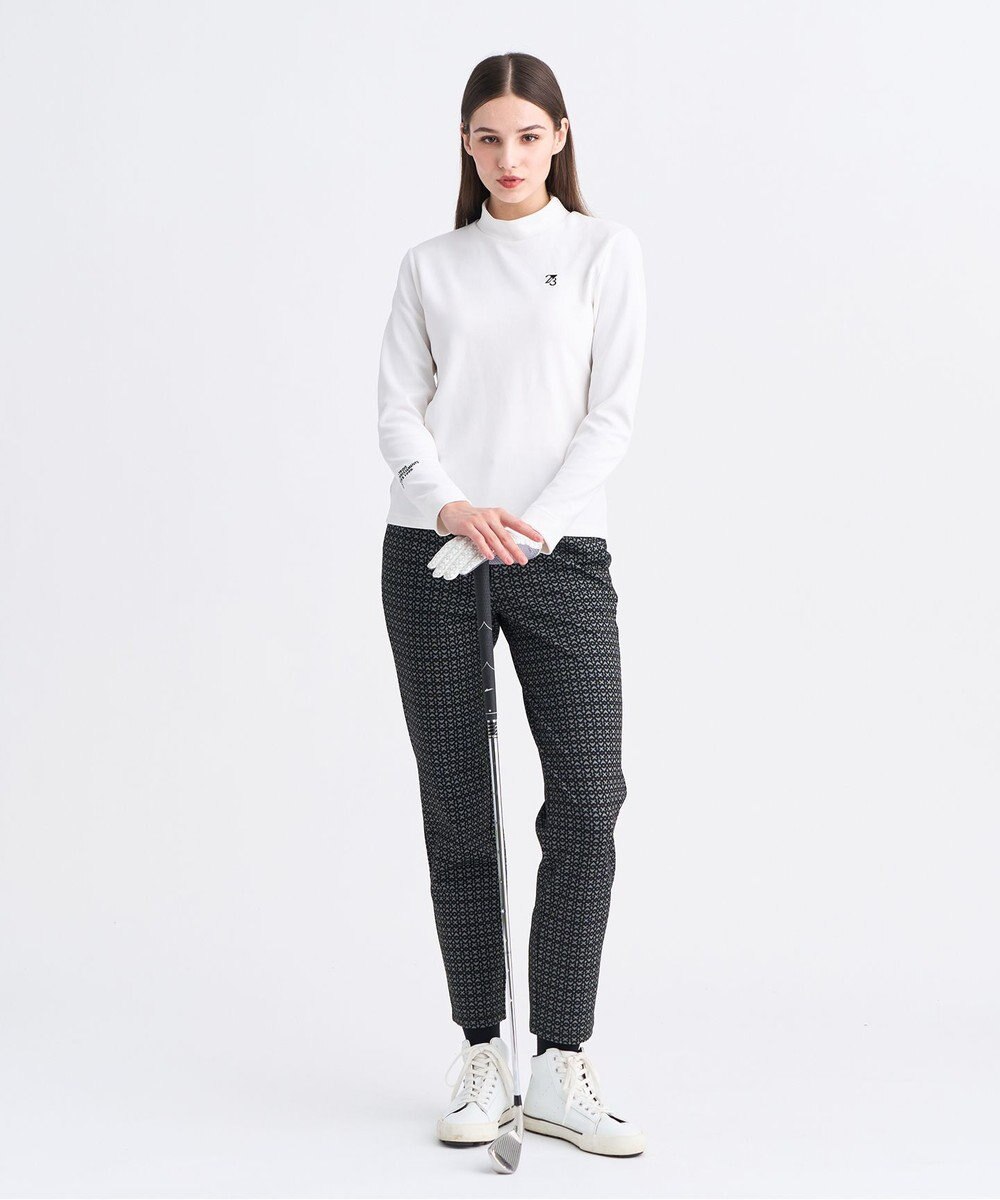 23区GOLF 【WOMEN】裏起毛ジャージーパンツ ストレッチ モノグラム 上品スタイル 