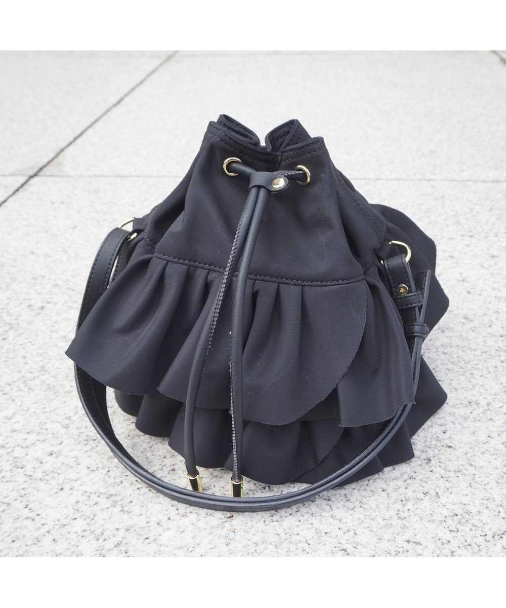 LA BAGAGERIE 【インスタグラマー chiyoさん×LA BAGAGERIE】フリルバケットバッグ 