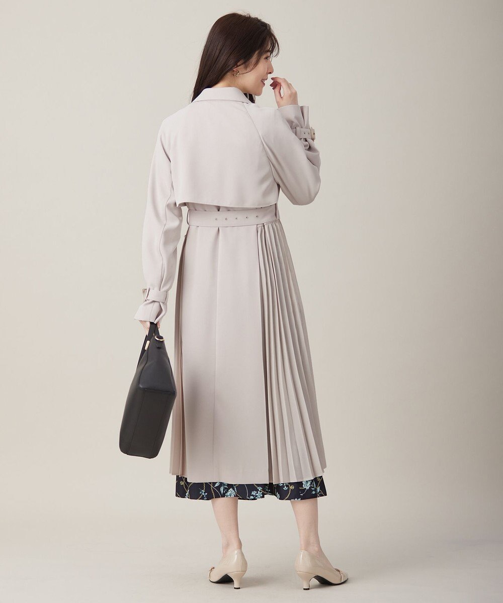 ANY SIS 【UVカット・花粉ガード】プリーツデザイントレンチ コート 