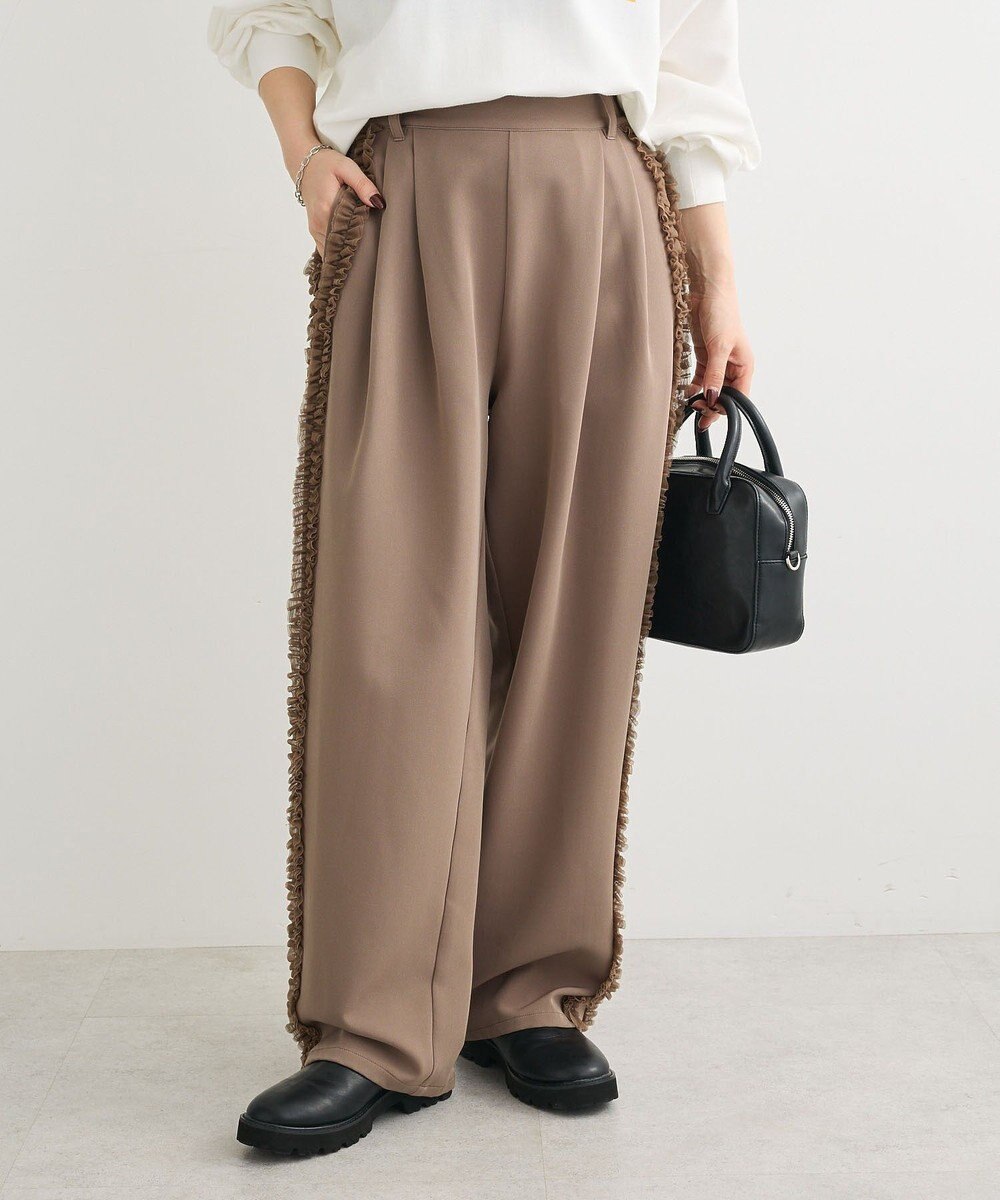 Green Parks ・ｓｗｉｎｇ　ｂｙ　サイドフリルワイドパンツ 