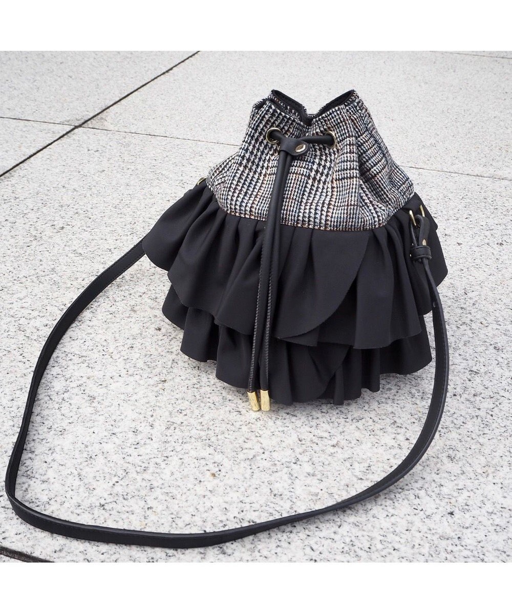 LA BAGAGERIE 【インスタグラマー chiyoさん×LA BAGAGERIE】フリルバケットバッグ 