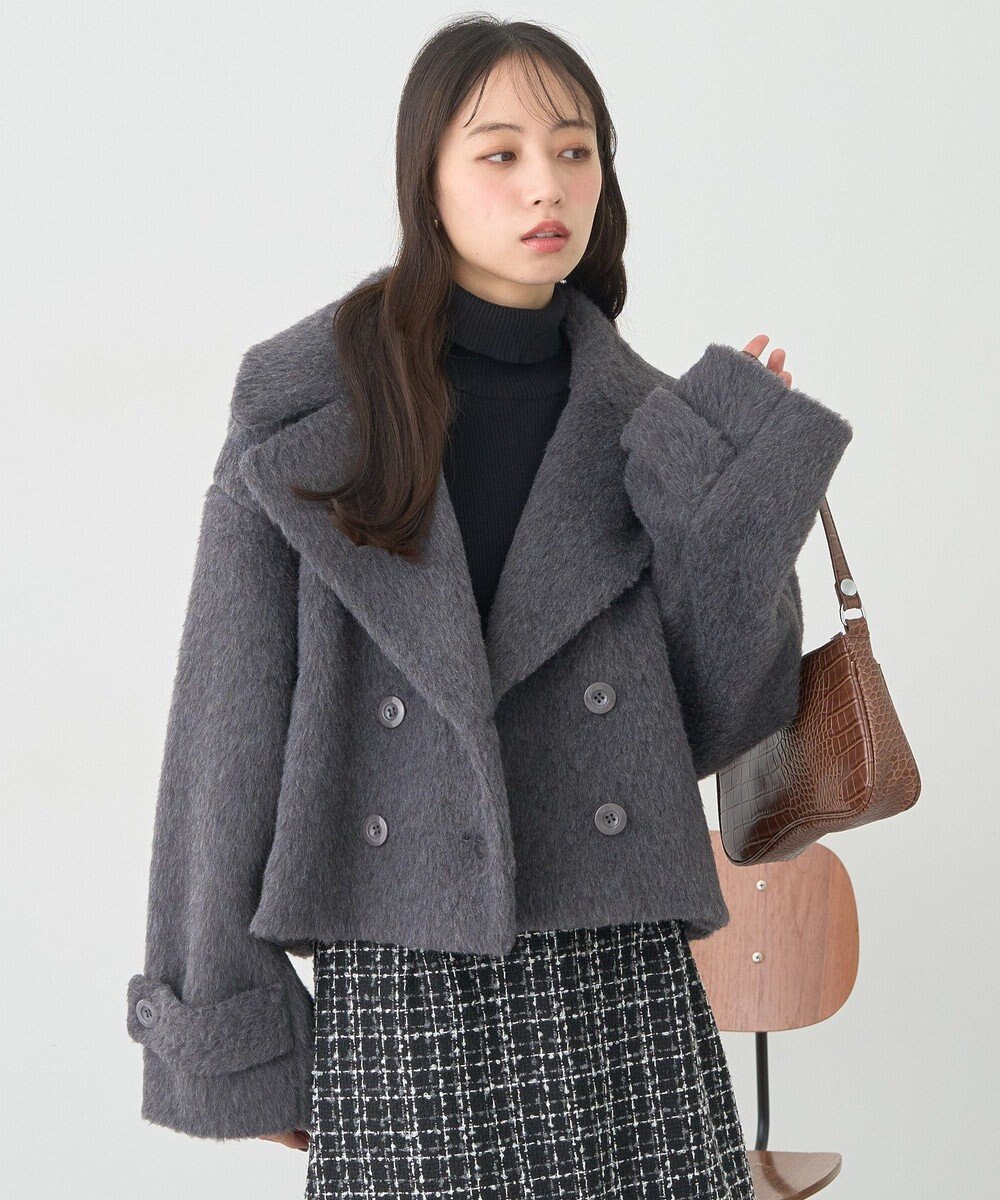 earth music&ecology シャギーショートコート 