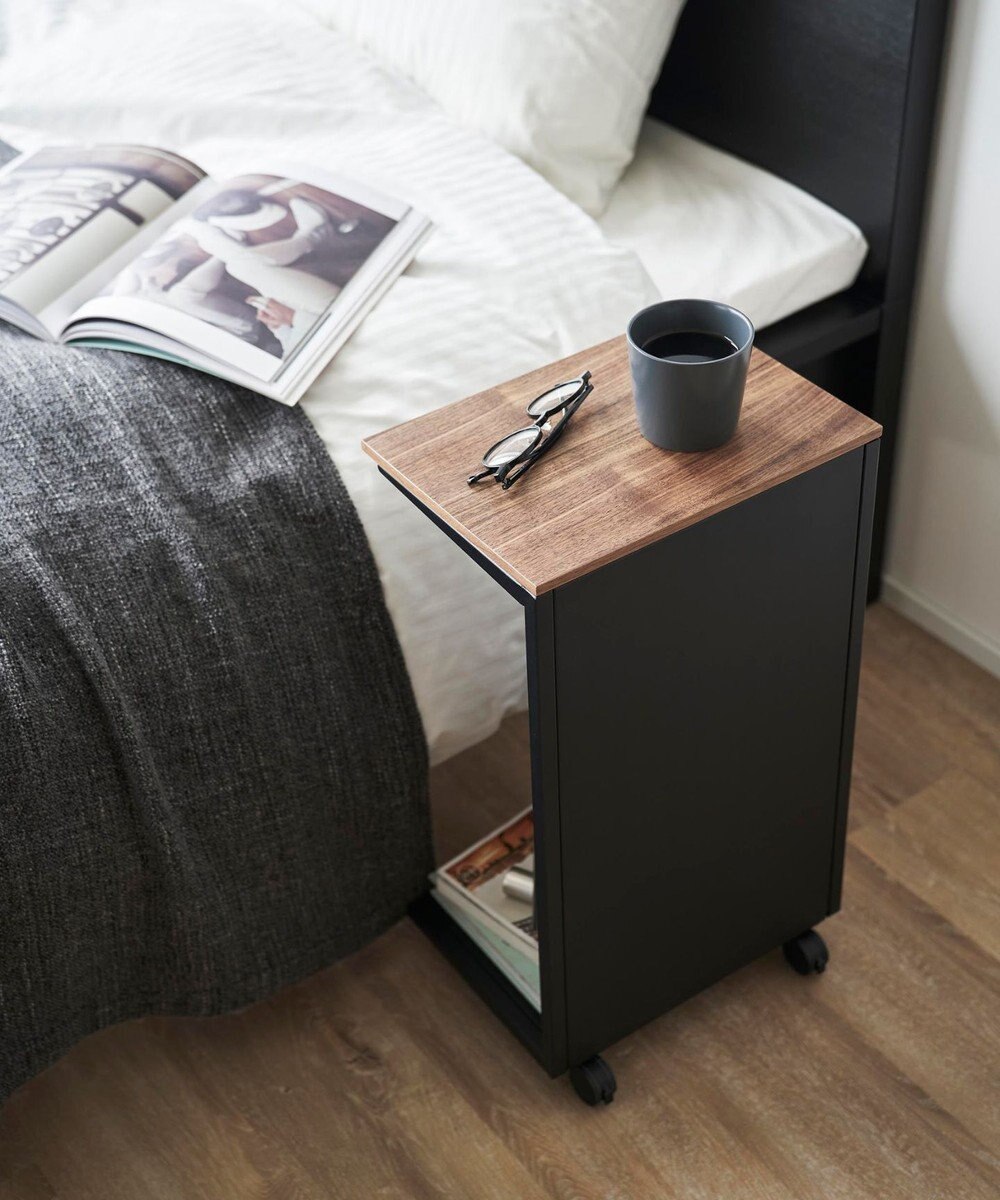 tower キャスター付き 目隠し布団乾燥機スタンド タワー ブラック 