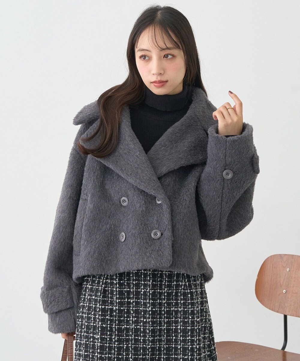 earth music&ecology シャギーショートコート 