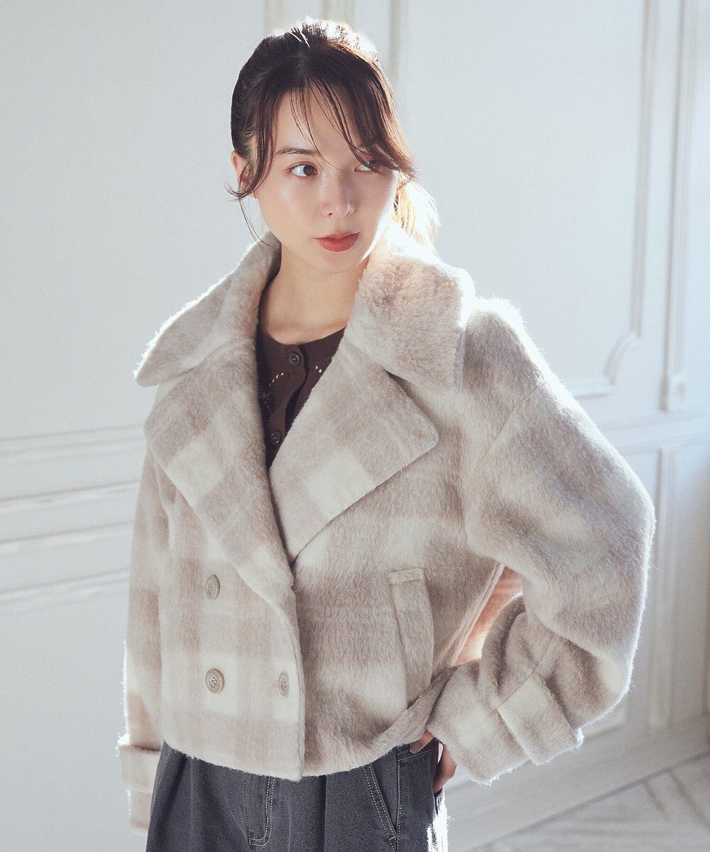 earth music&ecology シャギーショートコート 