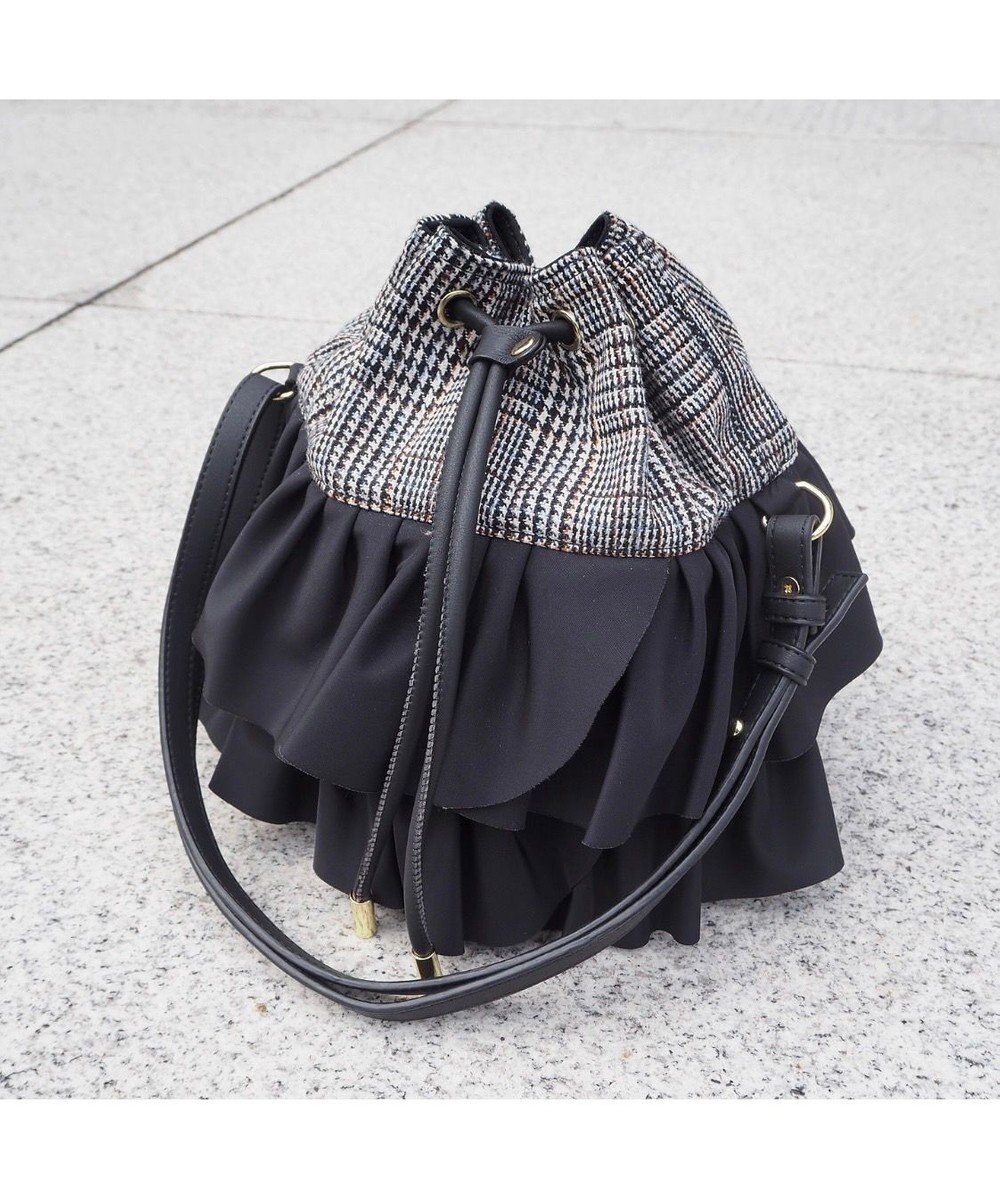 LA BAGAGERIE 【インスタグラマー chiyoさん×LA BAGAGERIE】フリルバケットバッグ 