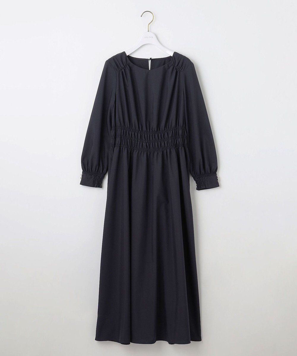 ANY SIS 【洗える】シャーリングディテール ワンピース 