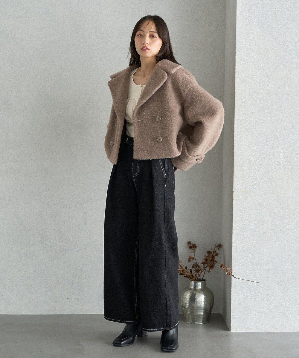 earth music&ecology シャギーショートコート 