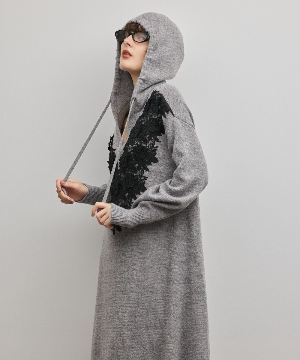 GRACE CONTINENTAL ケミカルレースニットワンピース 