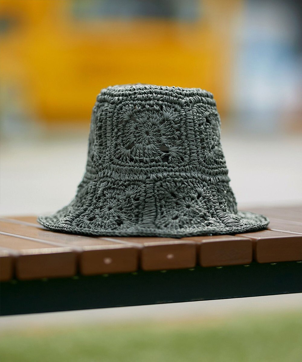 Tiaclasse クロシェ柄編みバケットハット 