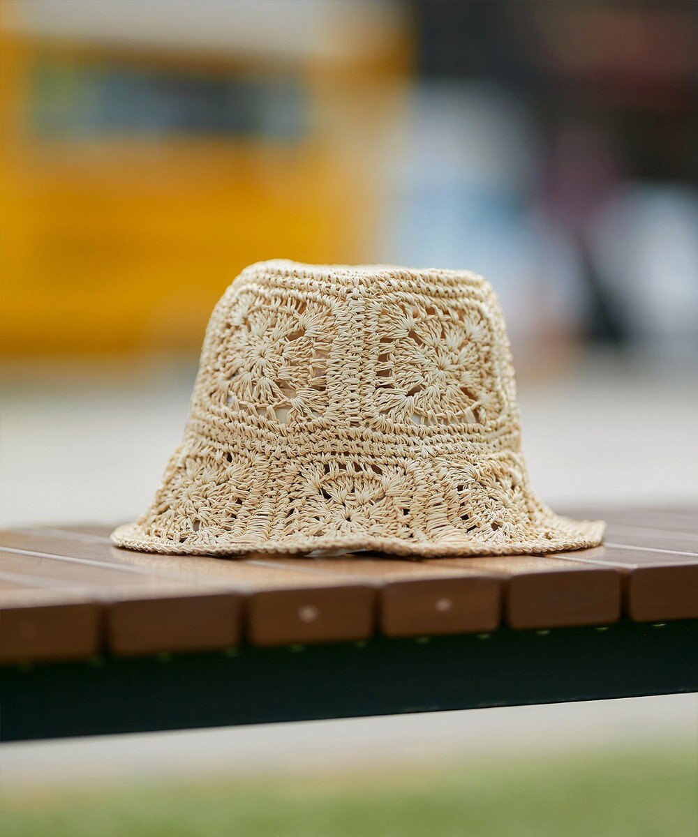 Tiaclasse クロシェ柄編みバケットハット 