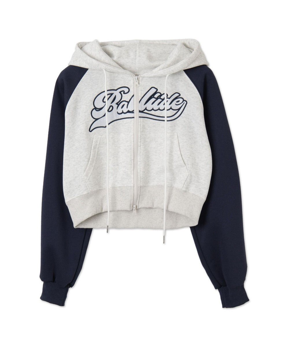 WEGO カレッジロゴラグランジップパーカー 