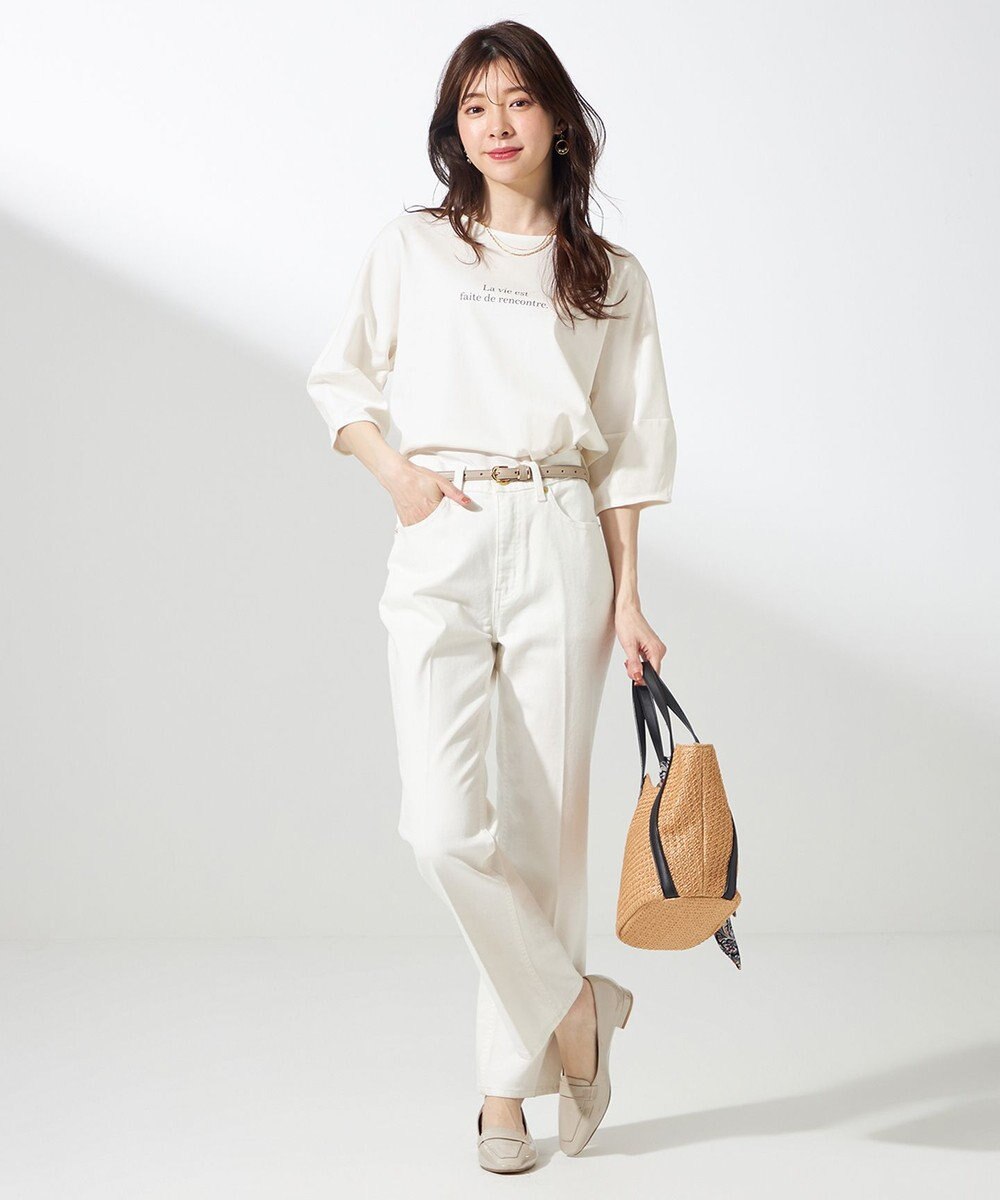 ANY SIS S 【撥水・汗ジミ防止・UVケア・洗える】スーピマスムース クロップド Tシャツ 