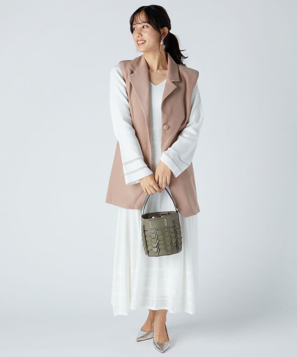 LA BAGAGERIE 【veganview】v piece mesh bucket bag 