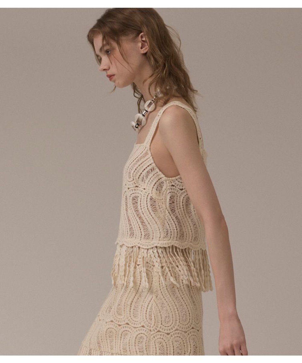 GRACE CONTINENTAL クロシェレースキャミ 