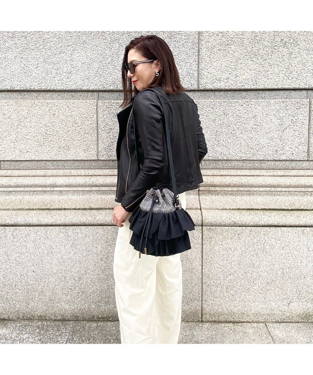 LA BAGAGERIE 【インスタグラマー chiyoさん×LA BAGAGERIE】フリルバケットバッグ 