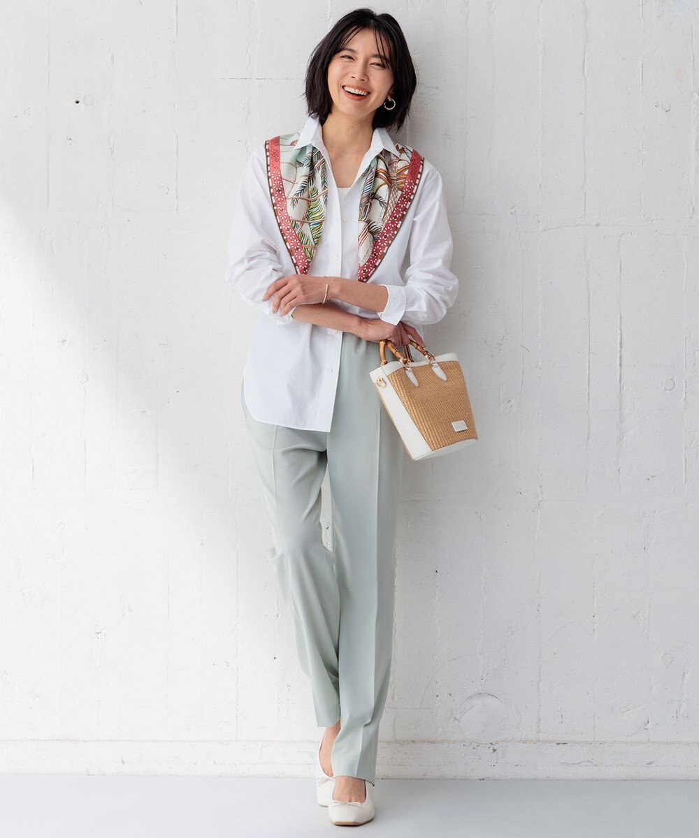 23区 【新色追加/洗える】2WAYストレッチツイル ドロスト パンツ 