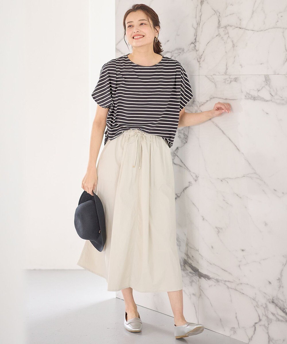 ANY L 【洗濯機可/UVケア/接触冷感】フレンチスリーブロゴ・カラーTシャツ 