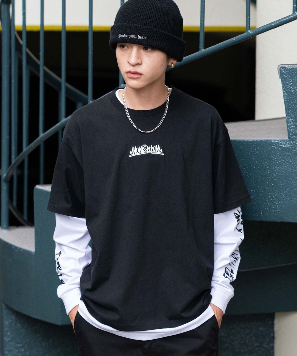 WEGO 【2点セット】アクセ付きアンサンブルグラフィックT（長袖） 