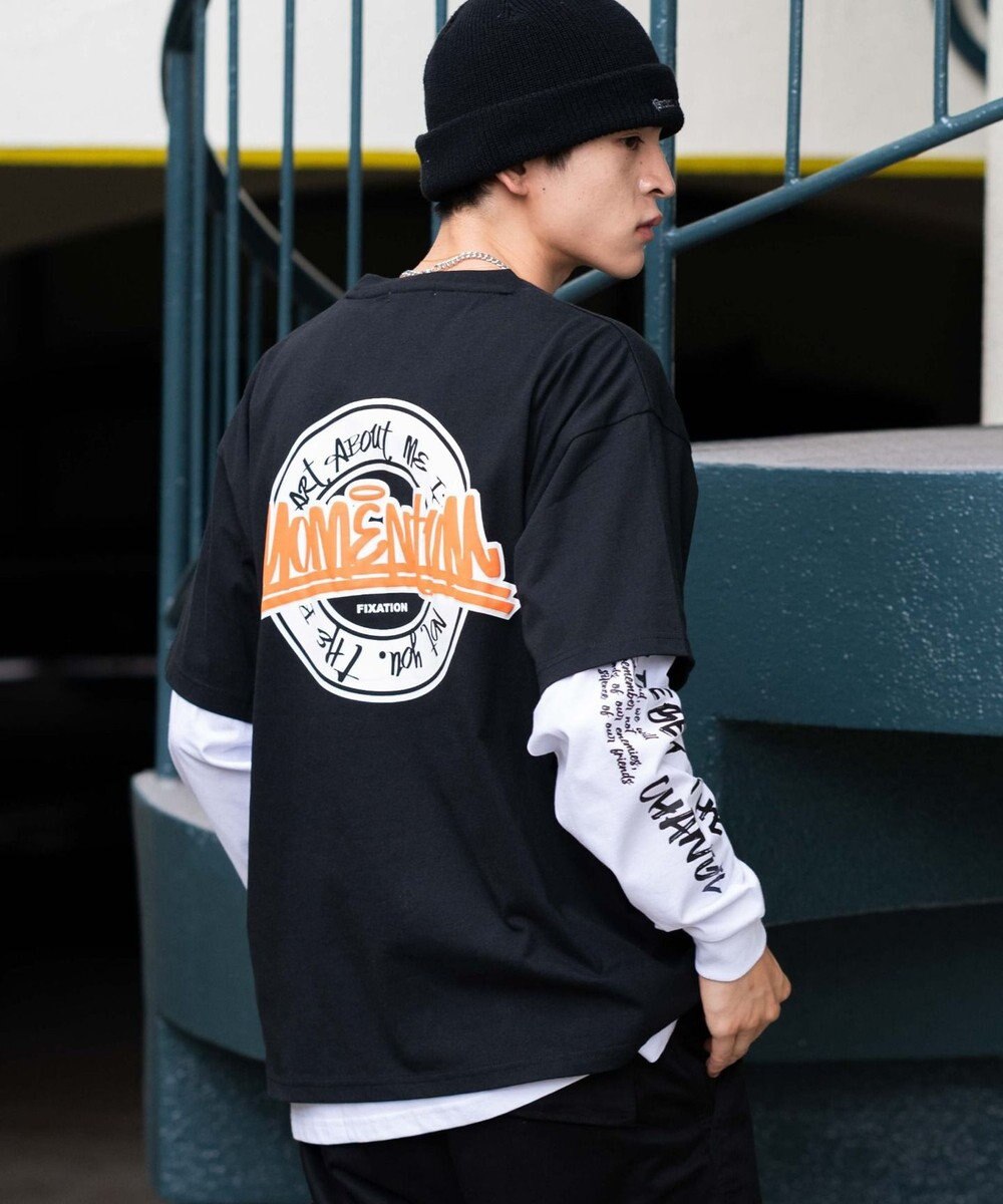 WEGO 【2点セット】アクセ付きアンサンブルグラフィックT（長袖） 