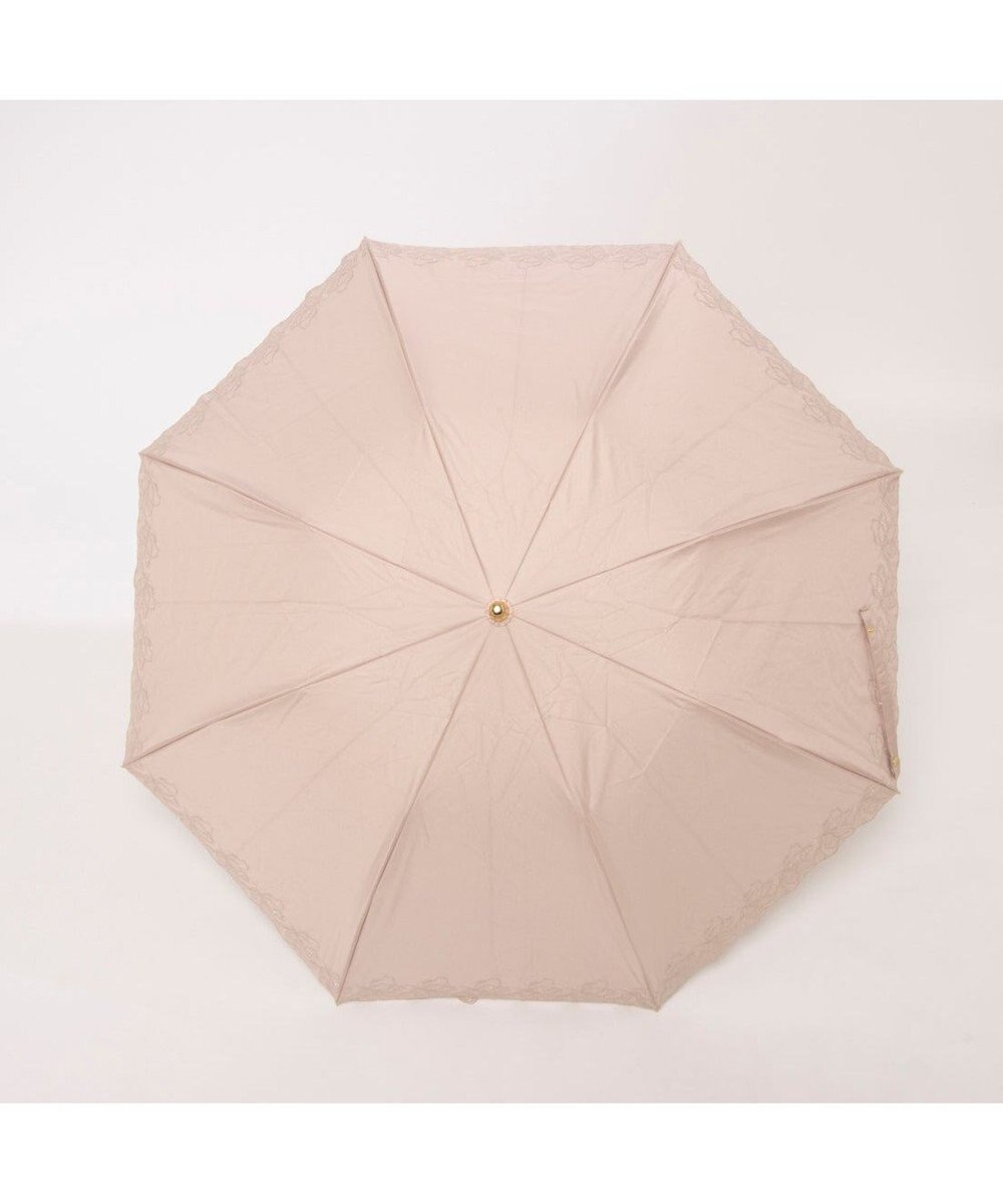 UNBILLION カシュネ cachenez / PUフラワーラメ刺繍トップレス2段折りたたみ傘 