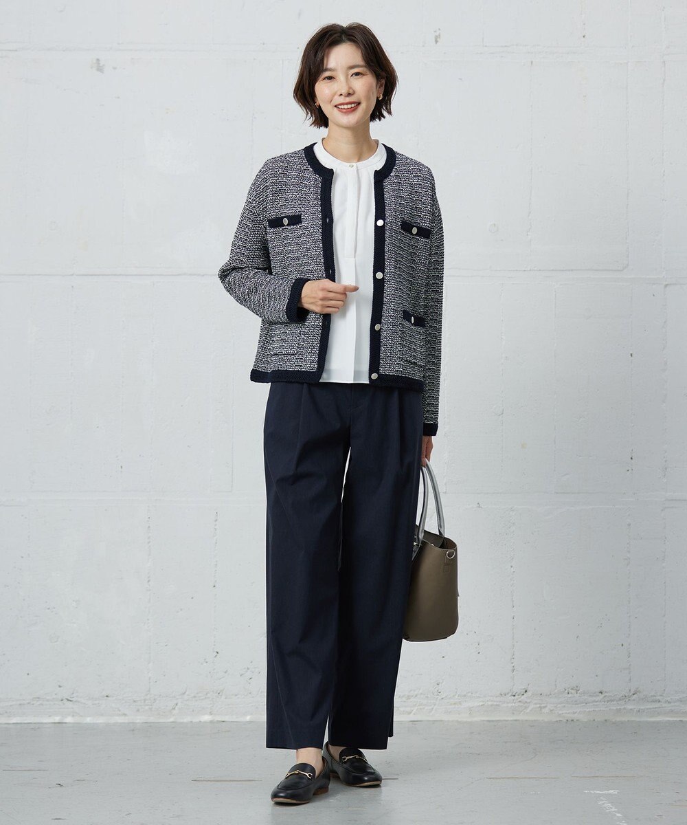 J.PRESS LADIES 【洗える】DAILY TWEED ニット アウター 