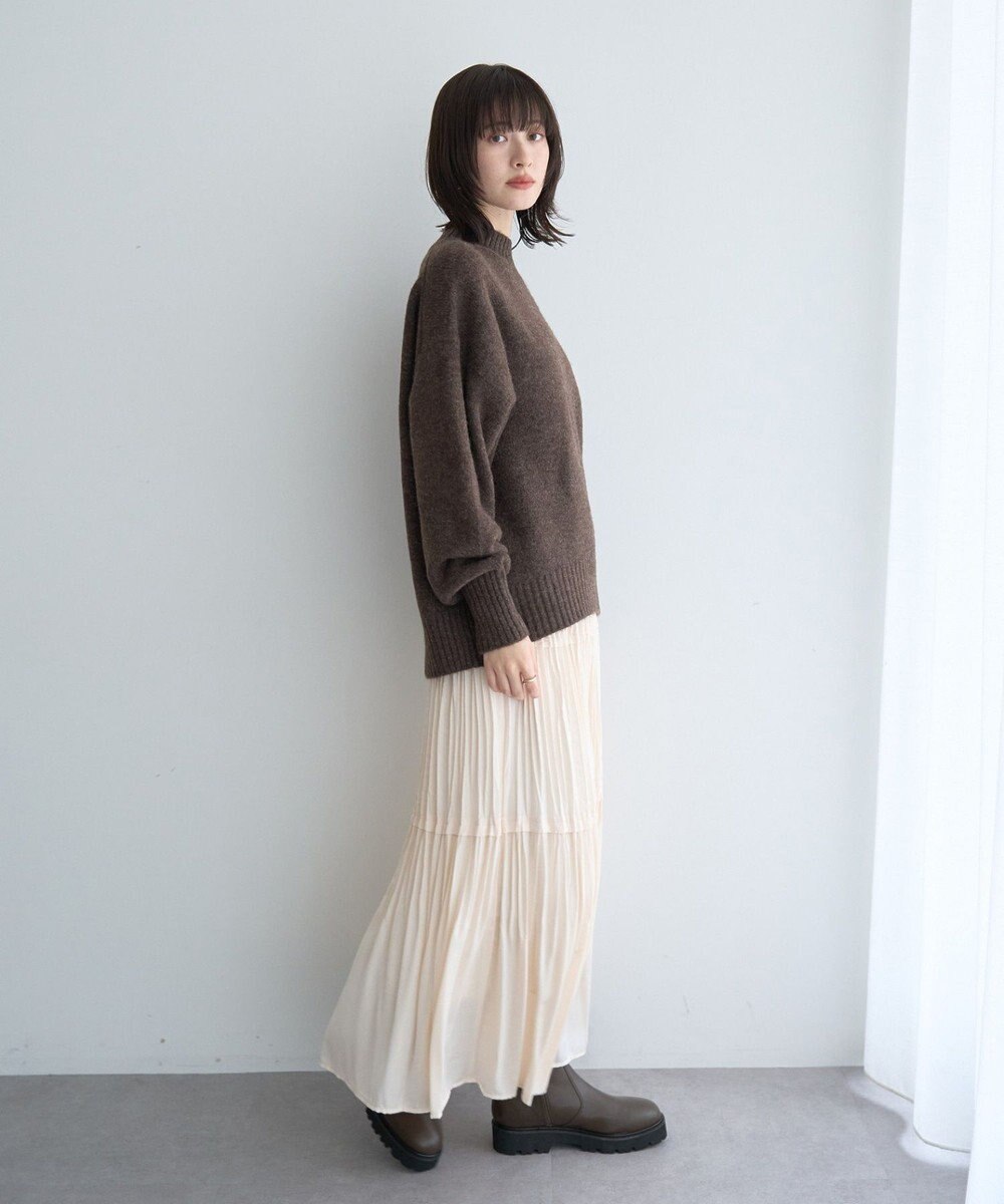 YECCA VECCA ランダムプリーツサテンマーメイドスカート 