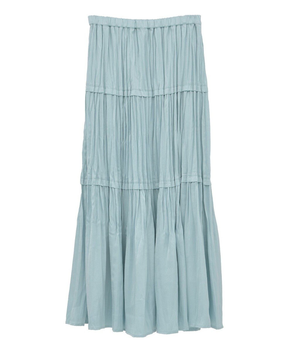 YECCA VECCA ランダムプリーツサテンマーメイドスカート 