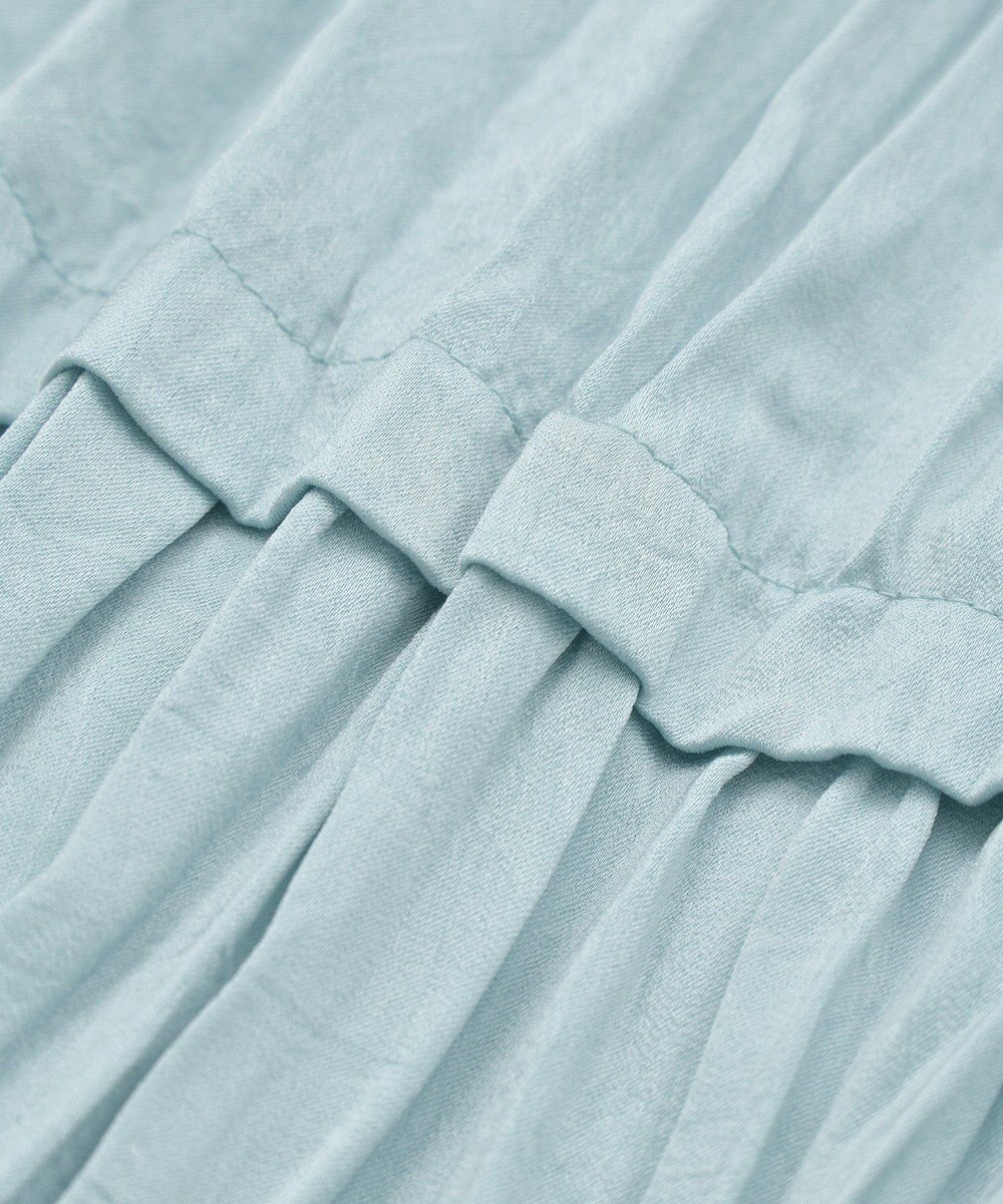 YECCA VECCA ランダムプリーツサテンマーメイドスカート 