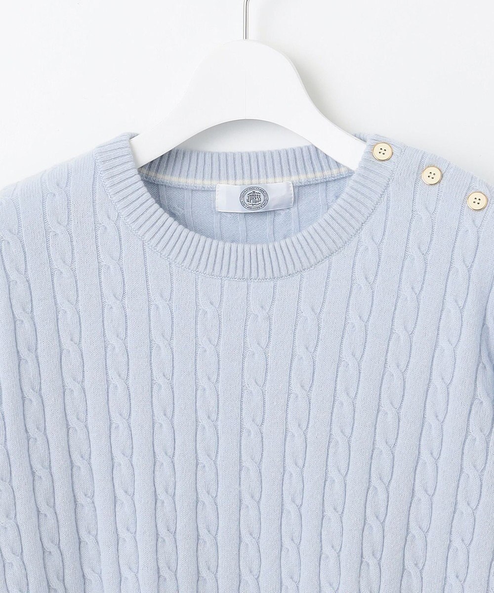 J.PRESS LADIES L 【洗える】WOOL BLEND AIR クルーネック ニット 