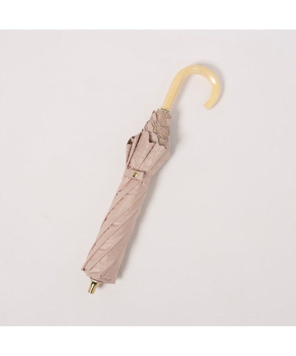 UNBILLION カシュネ cachenez / PUフラワーラメ刺繍トップレス2段折りたたみ傘 