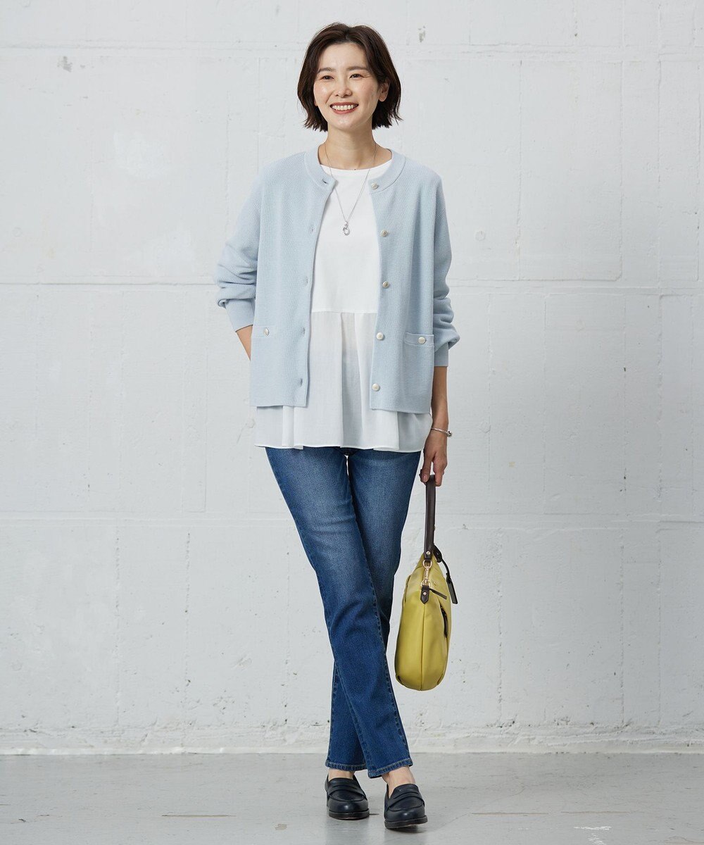 J.PRESS LADIES S 【洗える】BASIC STRETCH DENIM スキニー パンツ 