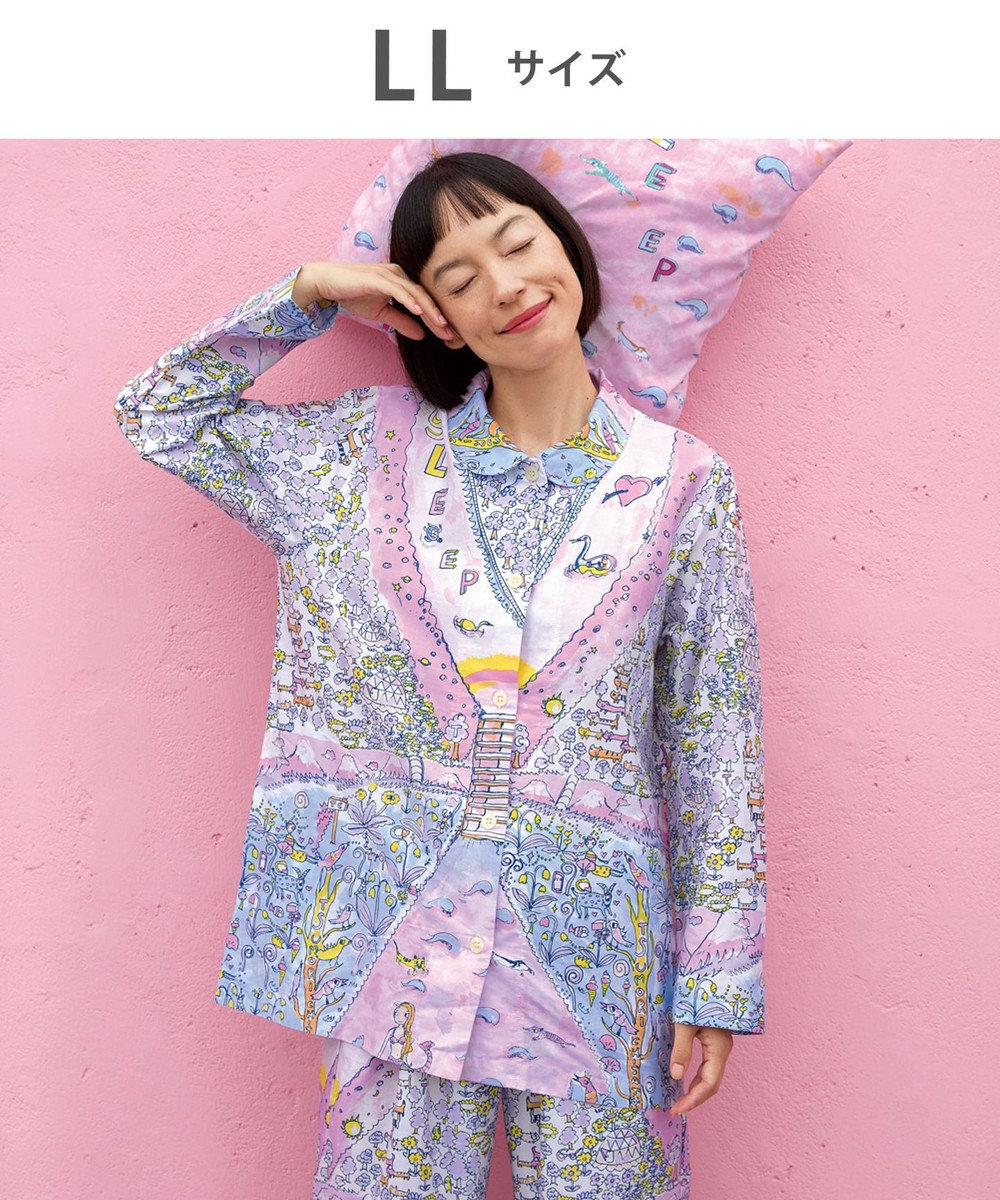 tsumori chisato SLEEP ツモリチサト パジャマ 綿100%(本体) サテン 長袖 長ズボン レディース UDX506/ワコール 