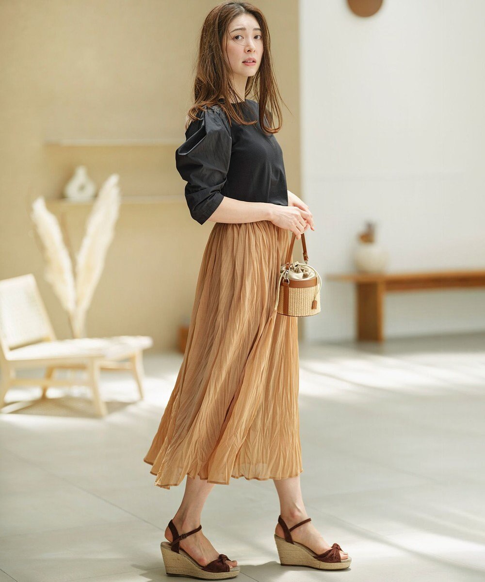 組曲 S 【WEB限定】エスパンディシアープリーツスカート 