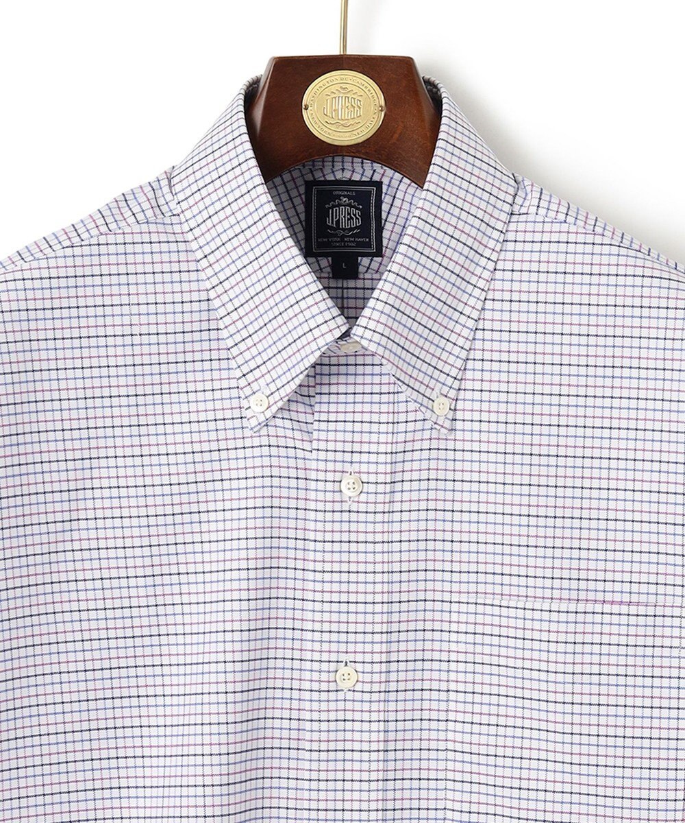 J.PRESS MEN 【WEB・一部店舗限定】オックスフォードトリプルカラーチェック 半袖シャツ/B.D 
