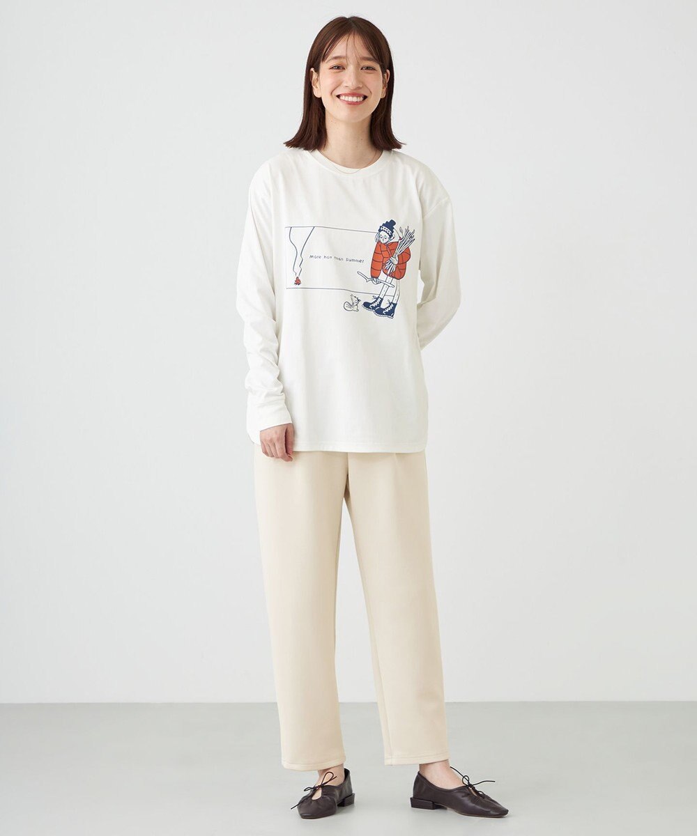 SHARE PARK LADIES 【LADIES】吸水速乾 フロントプリントTシャツ 