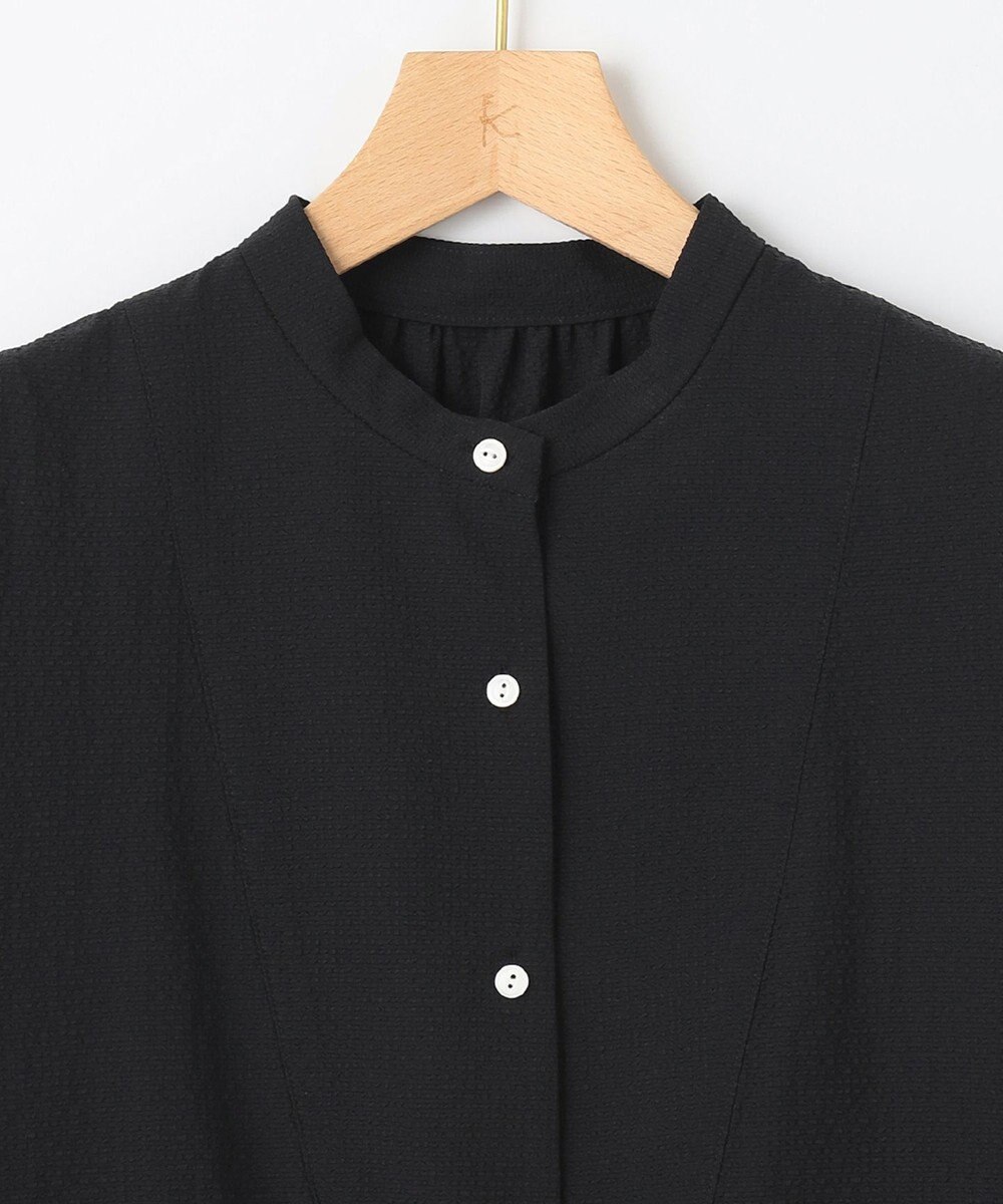 組曲 【WEB限定】サッカーストレッチ バンドカラーワンピース 