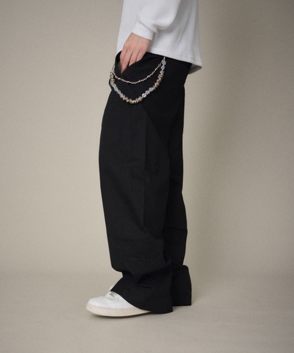 WEGO 【ユニセックス着用ITEM】ステッチカラーチノパンツ 