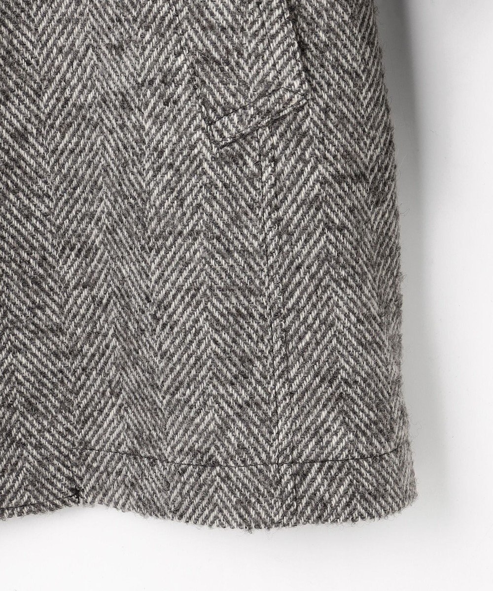 JOSEPH ABBOUD 【尾州産カシミヤブレンド素材/軽量】カシミヤブレンドアルパカヘリンボーン ステンカラーコート 