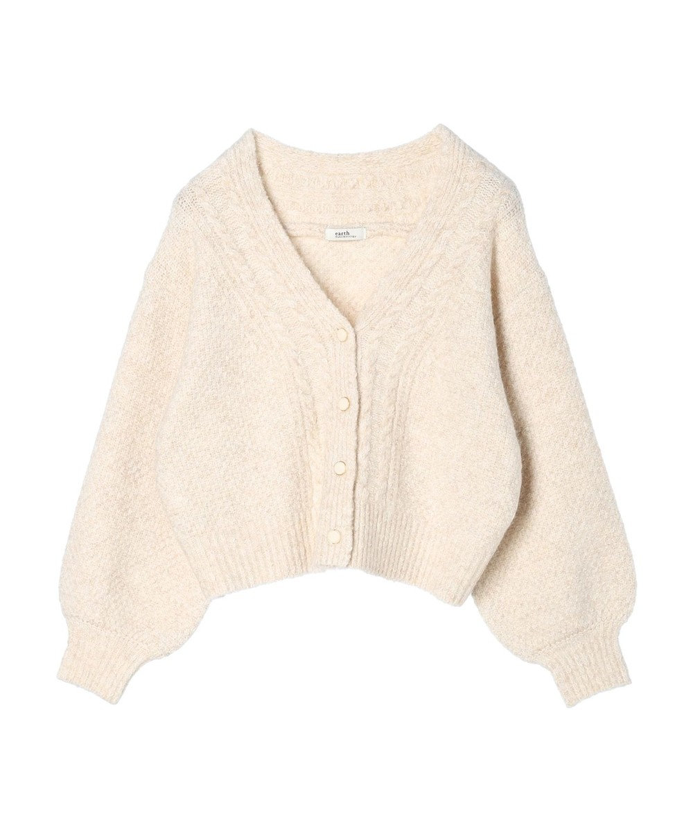 earth music&ecology ラメスラブニットカーディガン 
