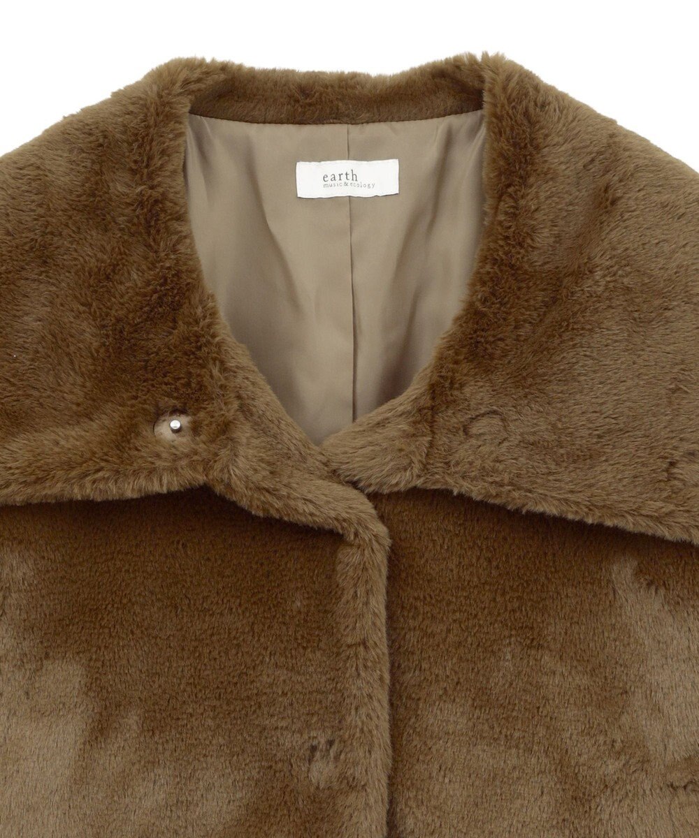 earth music&ecology ファーショートブルゾン 